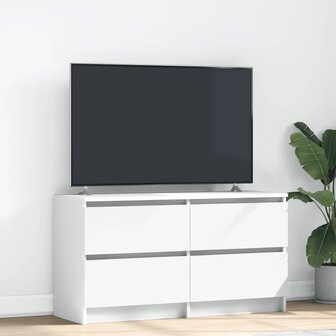 Tv-meubel 100x35x54 cm bewerkt hout wit 1