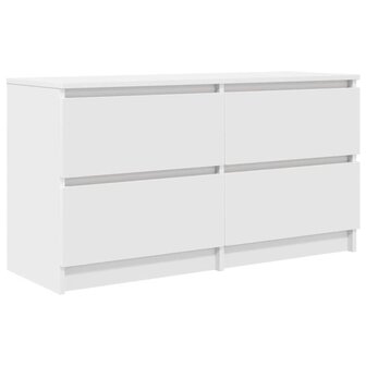 Tv-meubel 100x35x54 cm bewerkt hout wit 2