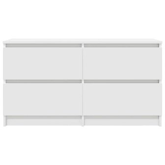 Tv-meubel 100x35x54 cm bewerkt hout wit 6