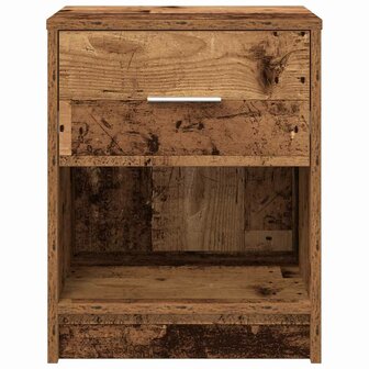 Nachtkastje met lade 40x34x50 cm oud houtkleurig 4