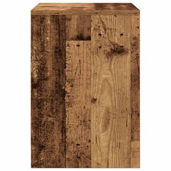 Nachtkastje met lade 40x34x50 cm oud houtkleurig 6