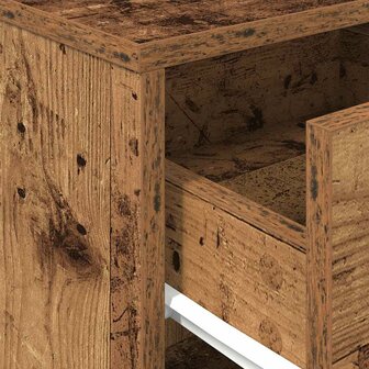 Nachtkastje met lade 40x34x50 cm oud houtkleurig 8