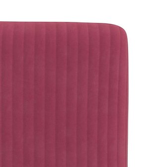 Eetkamerstoelen 2 st fluweel wijnrood 7