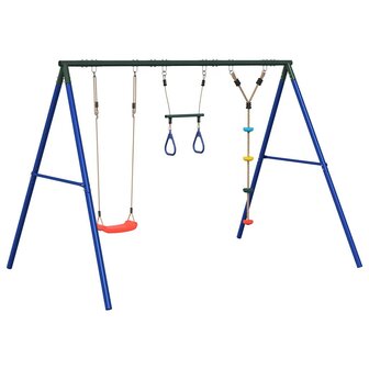 Schommelset met schommel, trapeze en klimtouw met schijven 2