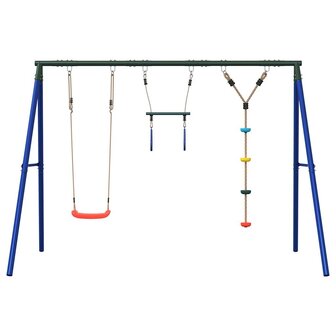 Schommelset met schommel, trapeze en klimtouw met schijven 3