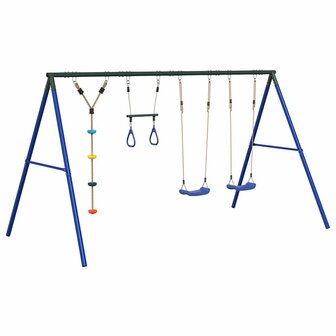 Schommelset met schommels, trapeze en klimschommel met schijven 2