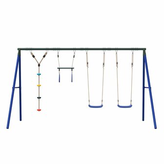 Schommelset met schommels, trapeze en klimschommel met schijven 3