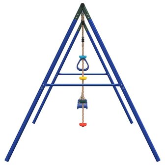 Schommelset met schommels, trapeze en klimschommel met schijven 4
