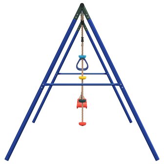 Schommelset met schommels, trapeze en klimschommel met schijven 4