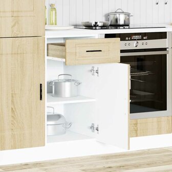 Keuken onderkast &quot;Porto&quot; bewerkt hout sonoma eikenkleurig 3