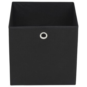 Opbergboxen 4 st 28x28x28 cm nonwoven stof zwart 4
