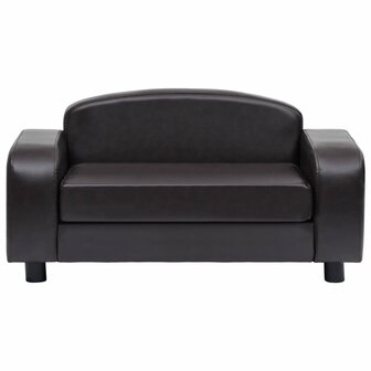 Hondenbank 80x50x40 cm kunstleer bruin 3