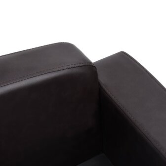 Hondenbank 80x50x40 cm kunstleer bruin 7