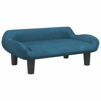 Hondenmand 70x40x24 cm fluweel blauw 2