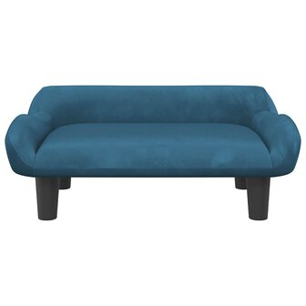 Hondenmand 70x40x24 cm fluweel blauw 3