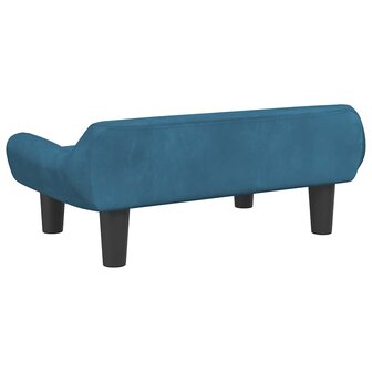 Hondenmand 70x40x24 cm fluweel blauw 5