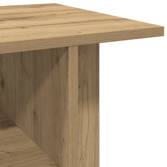Tv-meubel met wieltjes 80x40x45cm bewerkt hout artisanaal eiken 7