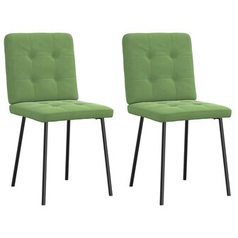 Eetkamerstoelen 2 st fluweel lichtgroen 1