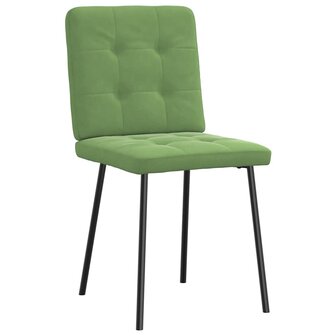 Eetkamerstoelen 2 st fluweel lichtgroen 3