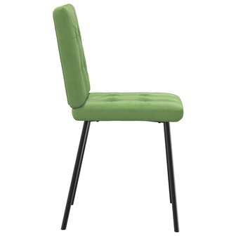 Eetkamerstoelen 2 st fluweel lichtgroen 5