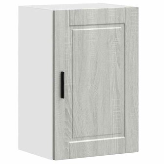 Keukenwandkast Porto bewerkt hout grijs sonoma eiken 2