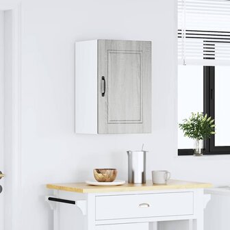 Keukenwandkast Porto bewerkt hout grijs sonoma eiken 3