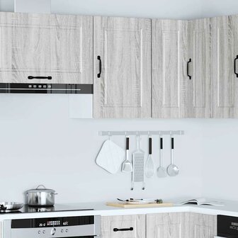 Keukenwandkast Porto bewerkt hout grijs sonoma eiken 4