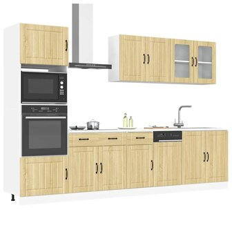 7-delige Keukenkastenset Kalmar bewerkt hout sonoma eikenkleur 1