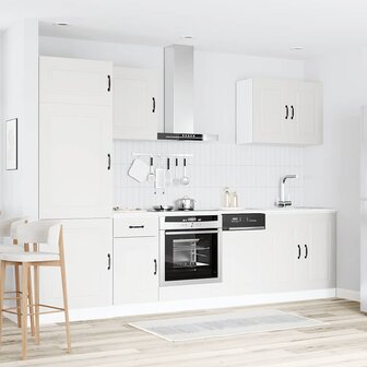 7-delige Keukenkastenset Kalmar bewerkt hout wit 3