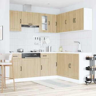 11-delige Keukenkastenset Lucca bewerkt hout sonoma eikenkleur 3