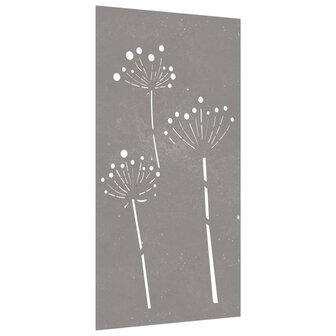 Wanddecoratie tuin bloemenontwerp 105x55 cm cortenstaal 3