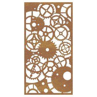 Wanddecoratie tuin tandwielontwerp 105x55 cm cortenstaal 4