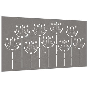 Wanddecoratie tuin bloemenontwerp 105x55 cm cortenstaal 3