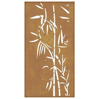Wanddecoratie tuin bamboe-ontwerp 105x55 cm cortenstaal 5