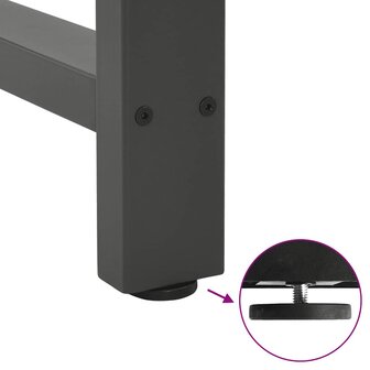Salontafelpoten 2 st 30x(30-31) cm staal antracietkleurig 9