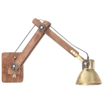 Wandlamp industrieel rond E27 messingkleurig 2