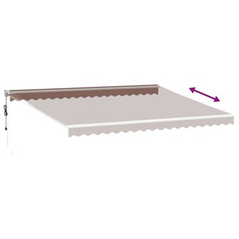 Luifel automatisch uittrekbaar 450x300 cm bruin 5