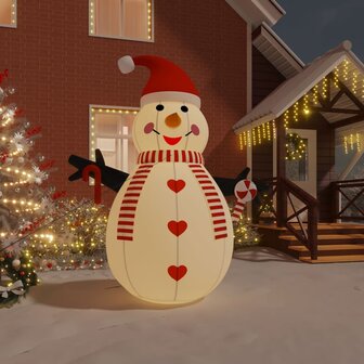 Sneeuwpop opblaasbaar met LED&amp;apos;s 300 cm 1