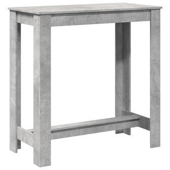 Bartafel 102x50x103,5 cm bewerkt hout betongrijs 6