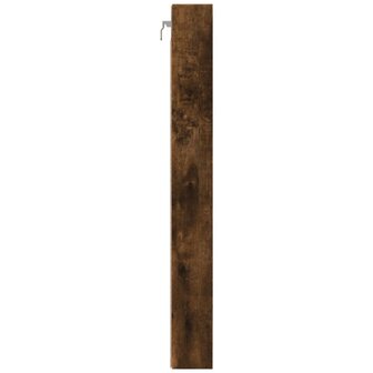 Vitrinekast 100x8,5x75 cm bewerkt hout gerookt eikenkleurig 5