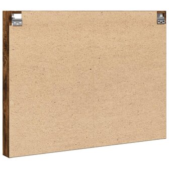 Vitrinekast 100x8,5x75 cm bewerkt hout gerookt eikenkleurig 6