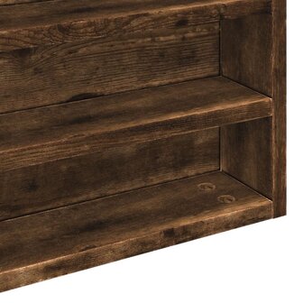 Vitrinekast 100x8,5x75 cm bewerkt hout gerookt eikenkleurig 7