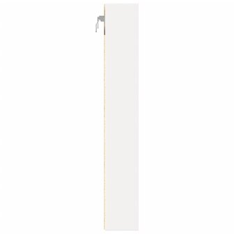 Vitrinekast 60x8,5x58 cm bewerkt hout wit 5