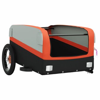 Fietstrailer 30 kg ijzer zwart en oranje 5