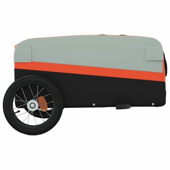 Fietstrailer 30 kg ijzer zwart en oranje 7