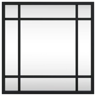 Wandspiegel vierkant 30x30 cm ijzer zwart 3