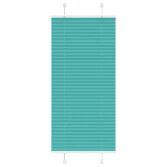 Pliss&eacute; rolgordijn 60x150 cm stofbreedte 59,4 cm petrol groen 1