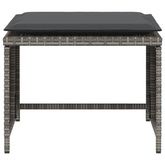 Tuinstoel met voetenbank poly rattan grijs 7