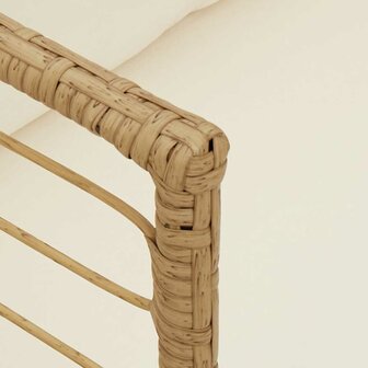 Tuinstoel met kussens poly rattan naturel 8