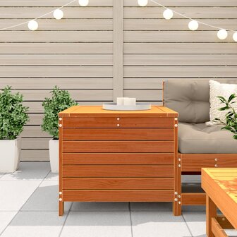 Tuinvoetenbank 62x63,5x53,5 cm massief grenenhout wasbruin 3